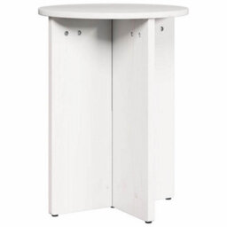 Berkfield Coffee Table 2 Pcs White Solid Pine Wood - thumbnail 5
