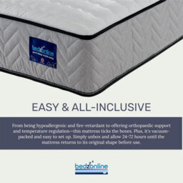 Bedz Online Bedzonline 7-Zone Hybrid Memory Foam & Spring Mattress, Hypoallergenic & Breathable, 3Ft Single (90X190Cm) - thumbnail 5