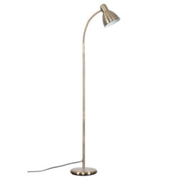 Valuelights Modern Antique Brass Adjustable Reading/craft Floor Lamp - Includes 6W Led Gls Bulb 6500K Cool White