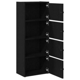 Berkfield Bookcase Black Oak 40X24X102 Cm Engineered Wood - thumbnail 5