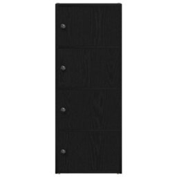 Berkfield Bookcase Black Oak 40X24X102 Cm Engineered Wood - thumbnail 4