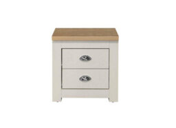 Pair Of Bedside Cabinet Highgate 2 Drawer Chest Farmhouse Style Cream - thumbnail 6