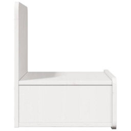Berkfield Bedside Table White 44 X 32.5 X 40 Cm Solid Pine Wood - thumbnail 7