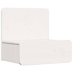 Berkfield Bedside Table White 44 X 32.5 X 40 Cm Solid Pine Wood - thumbnail 2