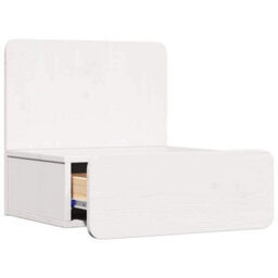Berkfield Bedside Table White 44 X 32.5 X 40 Cm Solid Pine Wood - thumbnail 5