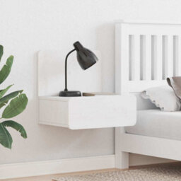 Berkfield Bedside Table White 44 X 32.5 X 40 Cm Solid Pine Wood - thumbnail 1
