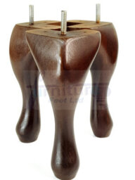 L&F Queen Anne Wooden Legs Antique Brown 200mm High Set Of 4 Furniture Feet Settee Chairs  Sofas Footstools M8 (8mm) - thumbnail 5