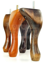 L&F Queen Anne Wooden Legs Antique Brown 200mm High Set Of 4 Furniture Feet Settee Chairs  Sofas Footstools M8 (8mm) - thumbnail 9