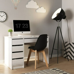 Ada Desk Robust Laminated Board With Abs Edges White Gloss - thumbnail 2