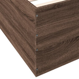 Berkfield Bed Frame Without Mattress Brown Oak 90X190 Cm Single - thumbnail 8