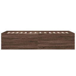 Berkfield Bed Frame Without Mattress Brown Oak 90X190 Cm Single - thumbnail 5