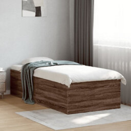 Berkfield Bed Frame Without Mattress Brown Oak 90X190 Cm Single - thumbnail 1