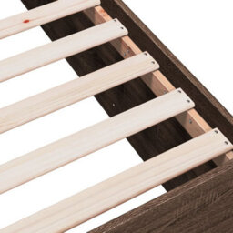 Berkfield Bed Frame Without Mattress Brown Oak 90X190 Cm Single - thumbnail 7