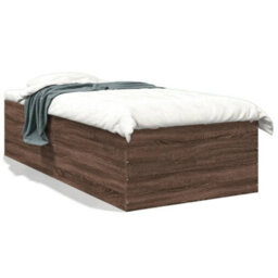 Berkfield Bed Frame Without Mattress Brown Oak 90X190 Cm Single - thumbnail 2