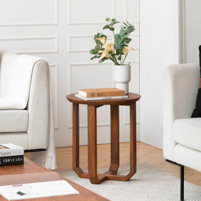 MH London Forbes Solid Wood Side Table Living Room Wooden Side Table Bedside Walnut Side Table - image 1