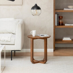 MH London Forbes Solid Wood Side Table Living Room Wooden Side Table Bedside Walnut Side Table - thumbnail 3