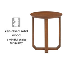 MH London Forbes Solid Wood Side Table Living Room Wooden Side Table Bedside Walnut Side Table - thumbnail 6