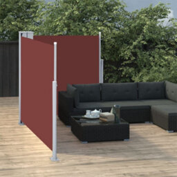 Walplus Retractable Side Awning Garden Sun Shade Canopy Gazebo For Back Door, Porch, Patio Brown 100X600 Cm