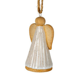 Flurry Angel Ceramic Tree Ornament Delicate Christmas Decoration - thumbnail 3