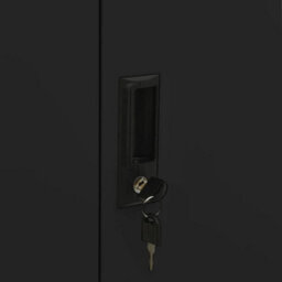 Berkfield Office Cabinet Black 90X40X102 Cm Steel - thumbnail 7