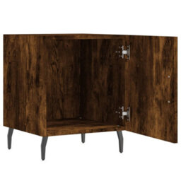 Berkfield Bedside Cabinet Smoked Oak 40X40X50 Cm Engineered Wood - thumbnail 5