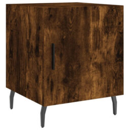 Berkfield Bedside Cabinet Smoked Oak 40X40X50 Cm Engineered Wood - thumbnail 2