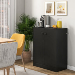Costway 2-Door Storage Cabinet Buffet Cabinet W/ 3 Shelves Sideboard Kitchen Hallway - thumbnail 4
