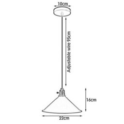 E27 Pendant Lights Height Adjustable With Switch Celing Hanging Light For Living Room Dining Room Bedroom Coffee Bar Kitchen - thumbnail 2