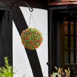 Smart Garden Marco Paul Hanging Artificial Flower Ball - Red Roses - thumbnail 8