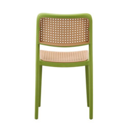Fusion Living Green Plastic Café Dining Chair - thumbnail 3