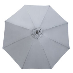 VRUC Replacement Parasol Fabric Umbrella Canopy Cover For 2.7M 8 Arm Parasols Grey - thumbnail 2