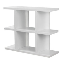 Urbn-Living Urbnliving Height 73.5Cm Avalon 3 Tier Wooden Bookcase Living Room Modern Display Shelves Colour White Storage Unit Divider - thumbnail 2
