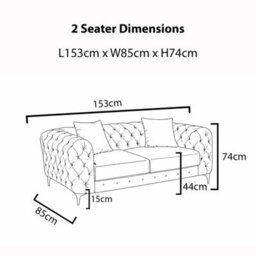 Sofaya Monaco Chesterfield Light Grey Velvet Sofa Set 2,3 Seater & 3+2 Seater Set Deep Buttoned Cushions Upholstery Couch Settee - thumbnail 6