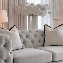 Sofaya Monaco Chesterfield Light Grey Velvet Sofa Set 2,3 Seater & 3+2 Seater Set Deep Buttoned Cushions Upholstery Couch Settee - thumbnail 5