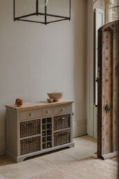 Statement Furniture Florence Sideboard With Wine Rack, 3 Drawers And Storage Baskets - Truffle - thumbnail 4