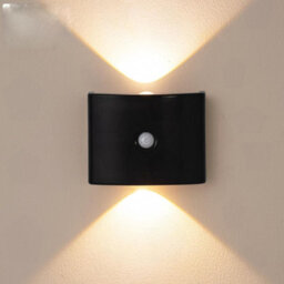 Amorly Wiring Free Rechargeable Wall Light, Wireless Bedside Ambience Night Lamp, Stairway Motion Sensor Light (Black) - thumbnail 1
