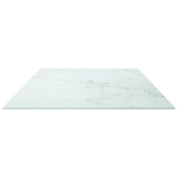 Vidaxl Table Top White 100X50 Cm 6mm Tempered Glass With Marble Design Table Tops - thumbnail 4