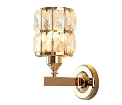 Wall Lamp Led Crystal Pink Gold Wall Sconces Lights Indoor - image 1