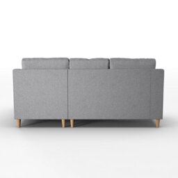 Furnishings For Less UK Baxter Fabric L Shaped 3 Seater Corner Sofa With Chaise Silver Right Hand Facing - thumbnail 3