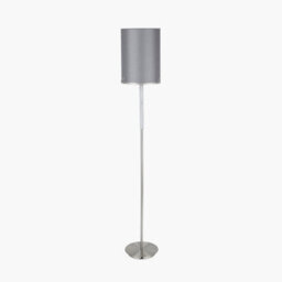 Pacific Lifestyle Midland Brushed Nickel And Grey Marble Effect Floor Lamp - thumbnail 3