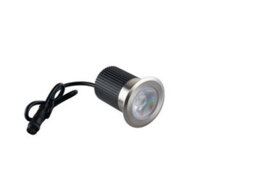 Luminosa Lighting Luminosa Runner Outdoor Led Recessed Floor & Decking Nickel, Ip67 390Lm Rgbw 7.5X8.5Cm - thumbnail 1