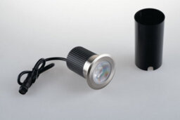 Luminosa Lighting Luminosa Runner Outdoor Led Recessed Floor & Decking Nickel, Ip67 390Lm Rgbw 7.5X8.5Cm - thumbnail 2