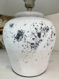 Downton Interiors Stone Effect Ceramic Table Lamp With Plain Shade - thumbnail 2