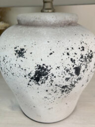 Downton Interiors Stone Effect Ceramic Table Lamp With Plain Shade - thumbnail 4