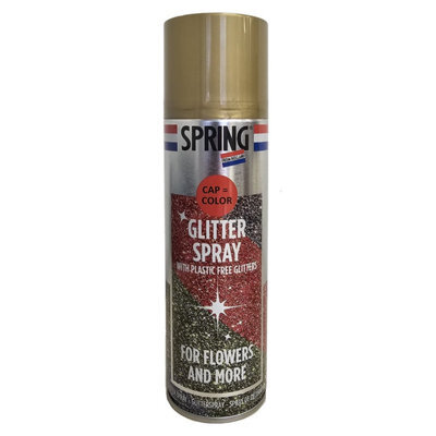 Gold Pf Glitter Spray Christmas Decoration
