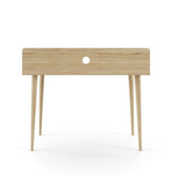 Alphason Yeovil Office Desk With Shelves & Drawers In White/oak - thumbnail 3