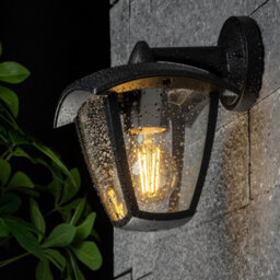CGC Lighting Cgc Violet Black Outdoor Garden Porch Patio Wall Lantern Light - thumbnail 3