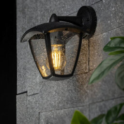 CGC Lighting Cgc Violet Black Outdoor Garden Porch Patio Wall Lantern Light - thumbnail 4