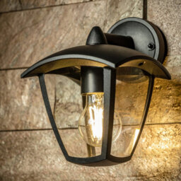 CGC Lighting Cgc Violet Black Outdoor Garden Porch Patio Wall Lantern Light - thumbnail 6