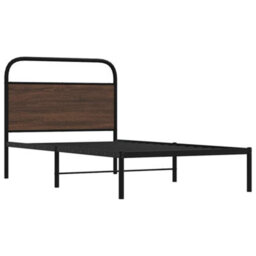 Berkfield Bed Frame Without Mattress 100X200 Cm Brown Oak Engineered Wood - thumbnail 3